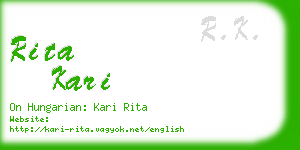 rita kari business card